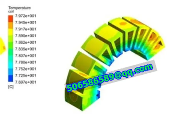 Analyse du champ magnétique du stator de moteur à flux axial sans culasse